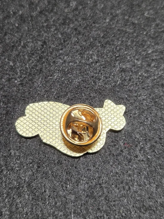 **Kids Star Hug Enamel Pin - Yellow Star with Green & White Accent** - Picture 2 of 2